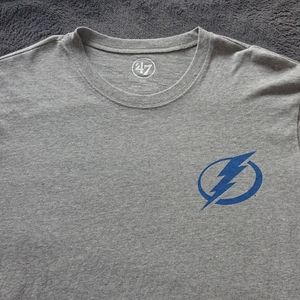 TAMPA BAY LIGHTNING 47 brand Grey large tee